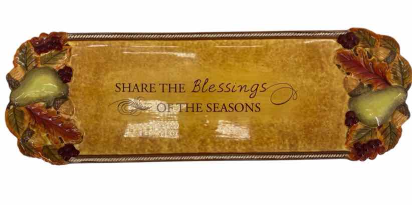 Grasslands Road Brown Share the Blessings Platter