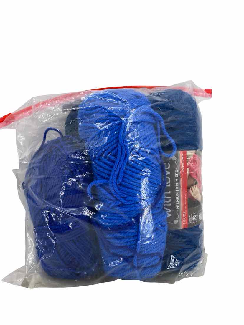 Blue Bag Full Yarn
