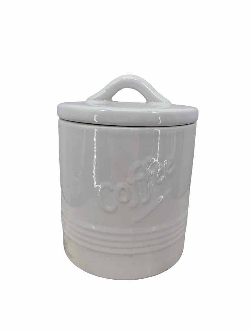 Market Finds White Coffee Jar