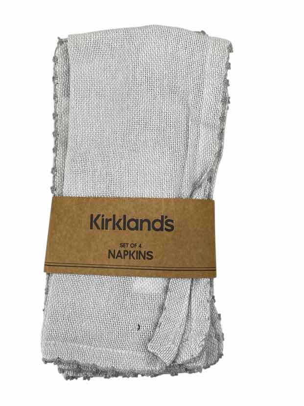 Kirklands Gray Set of 4 Size NEW Napkin Set
