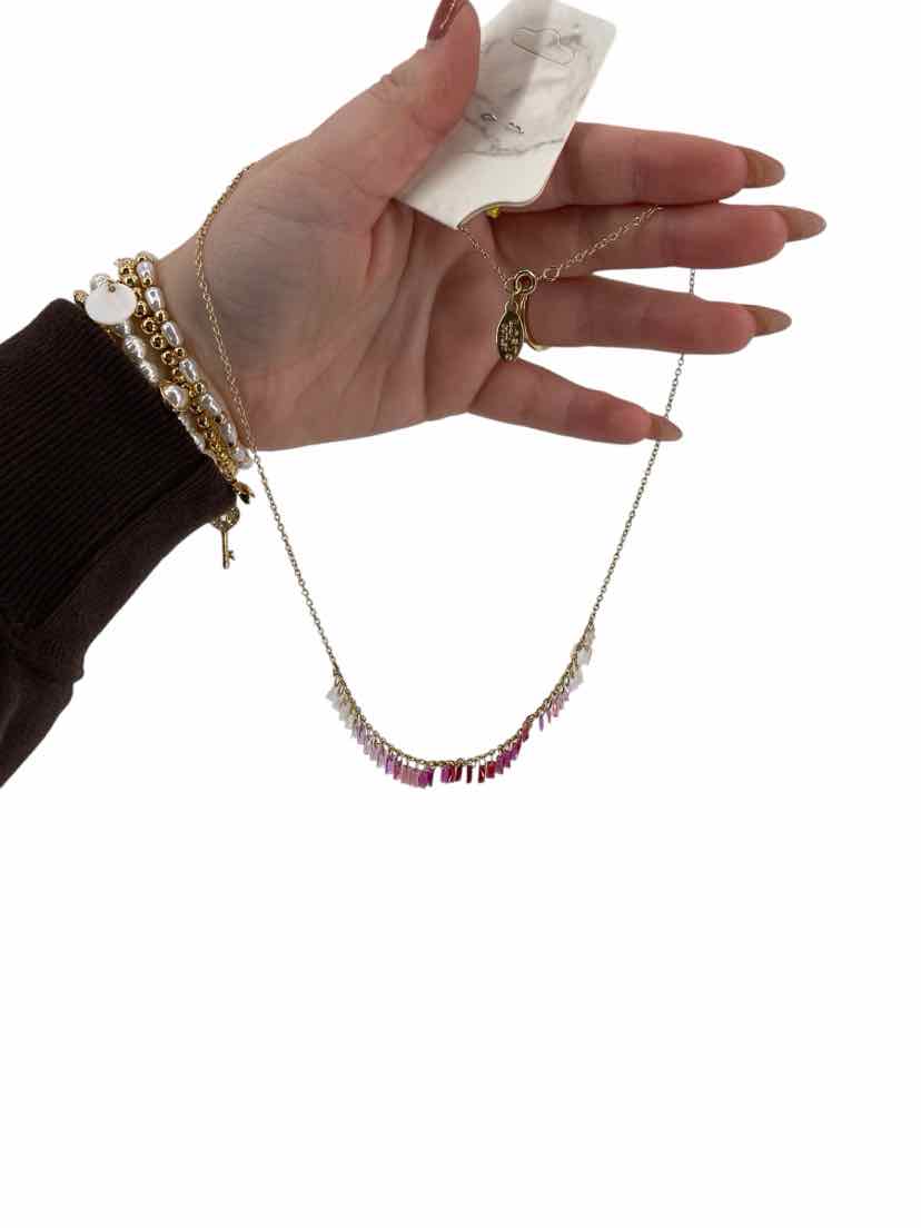 Loft Ladies Pink Stone Necklace
