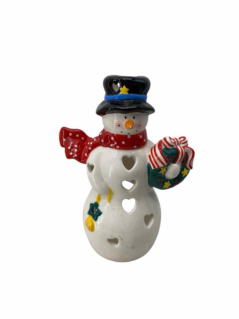 White Snowman Home Decor