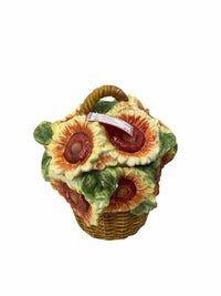 Certified International Yellow Sunflower Cookie Jar