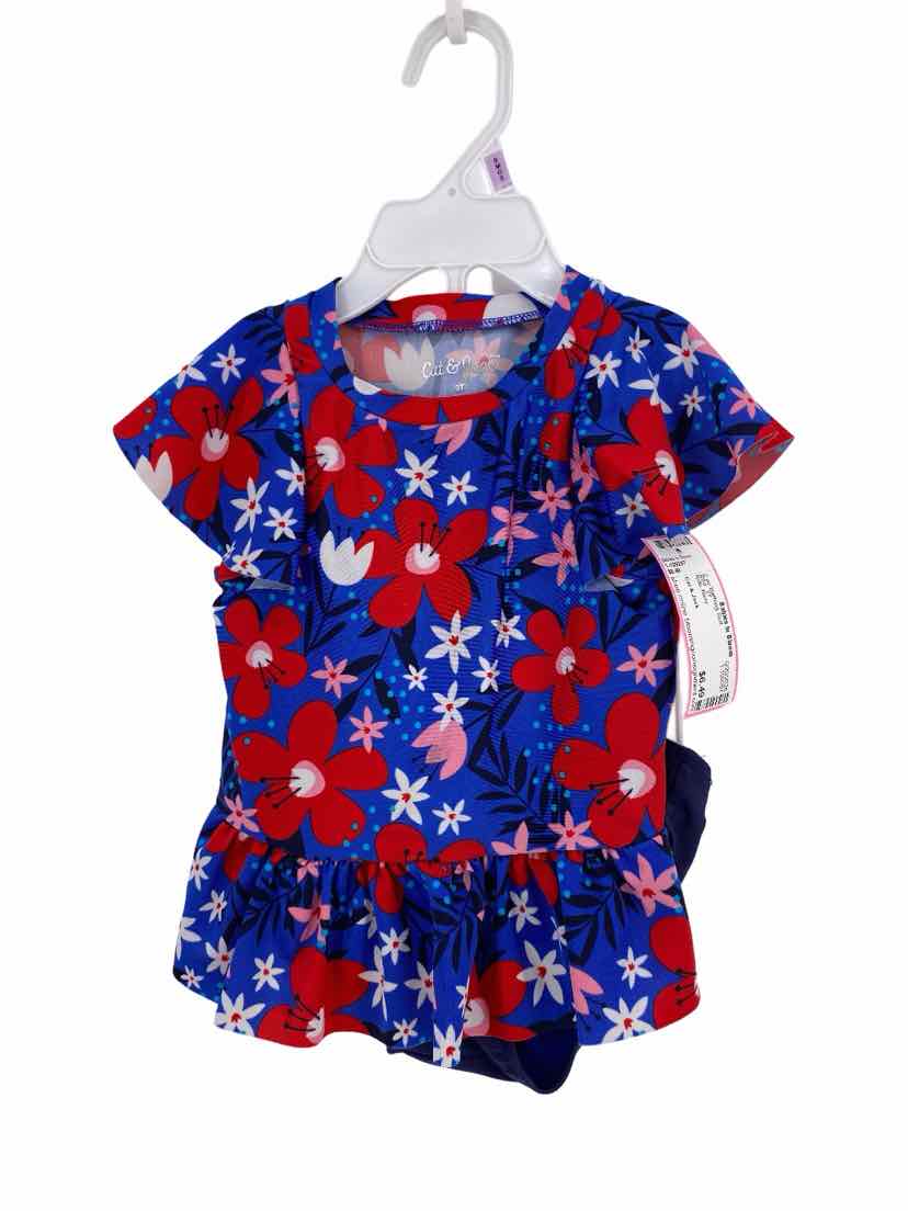 Cat & Jack Kids Size 2T 2 pc Bathing Suit