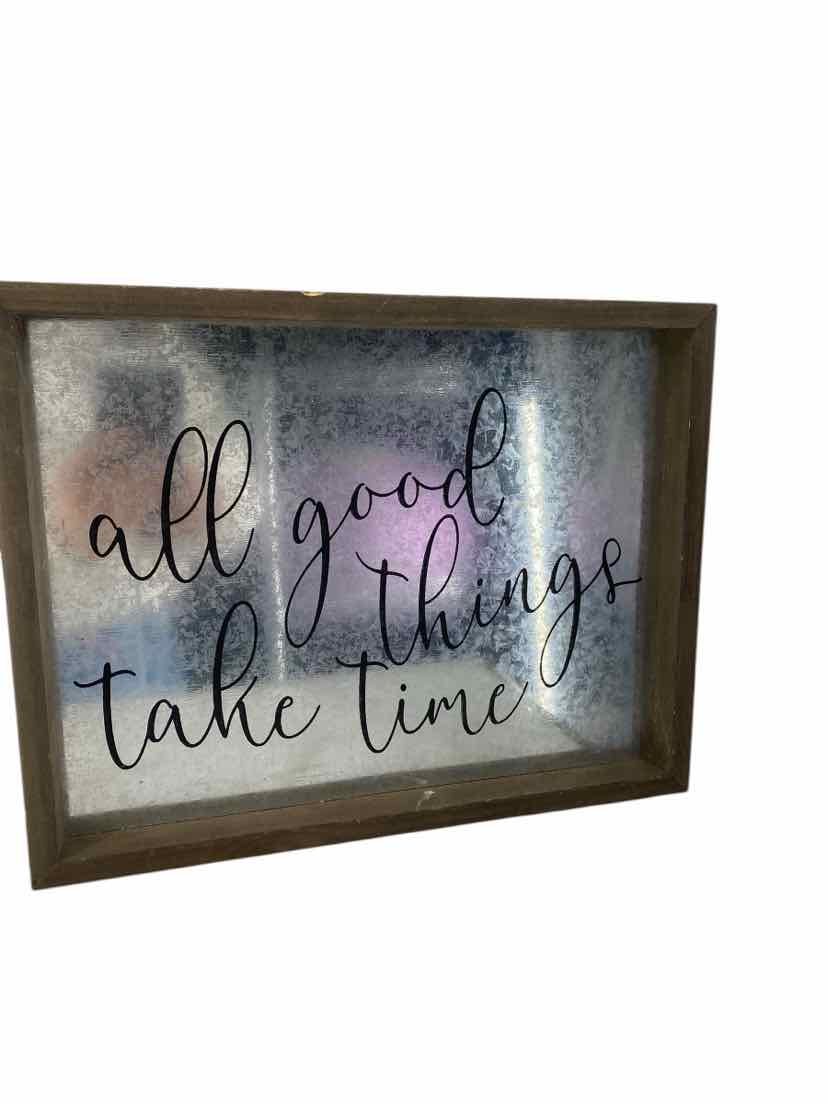 At Home All Good Things Sign