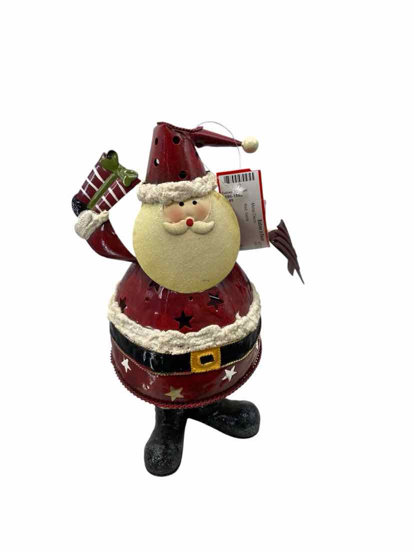Red Santa Metal Decor