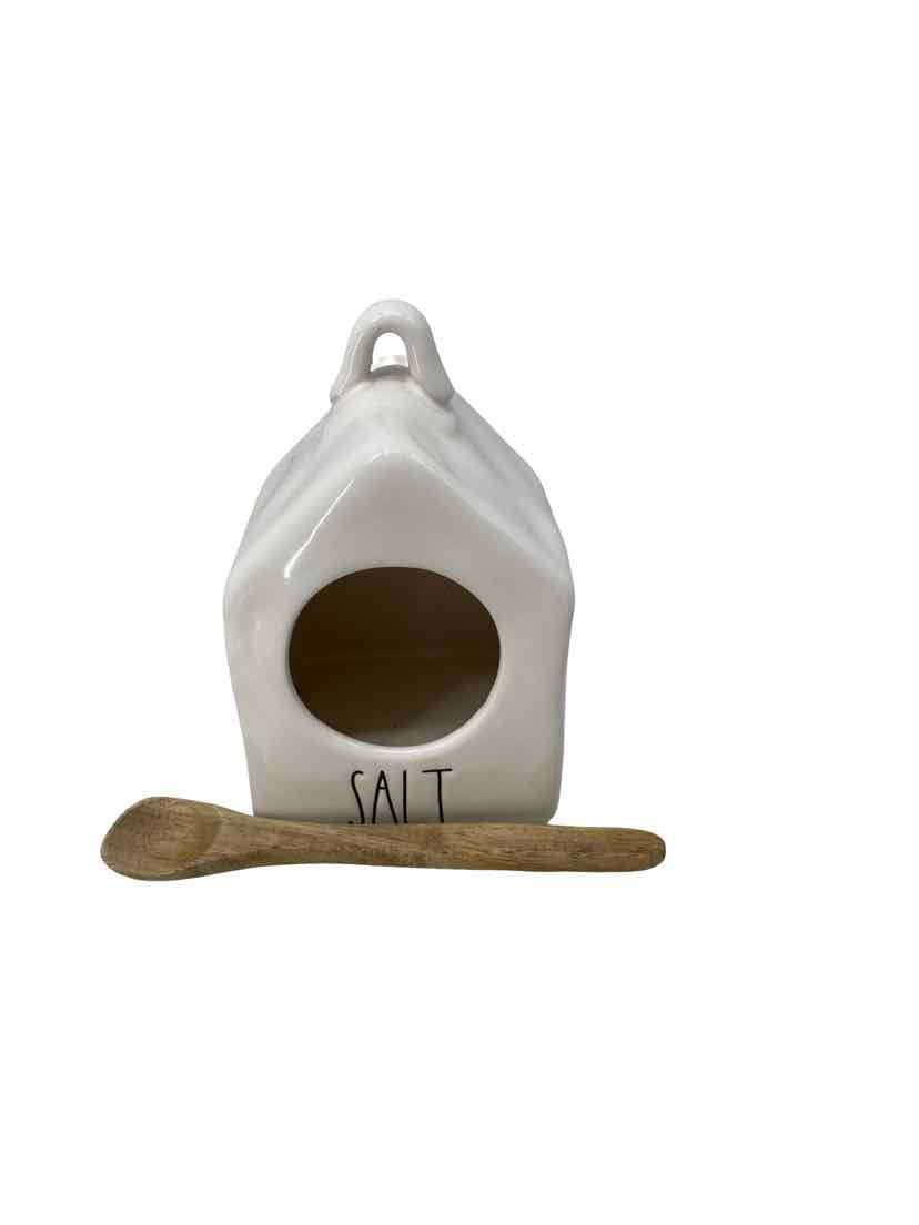 Rae Dunn Cream Salt w/ Spoon Storage