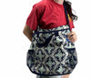 Thirty one White Navy Print Tote