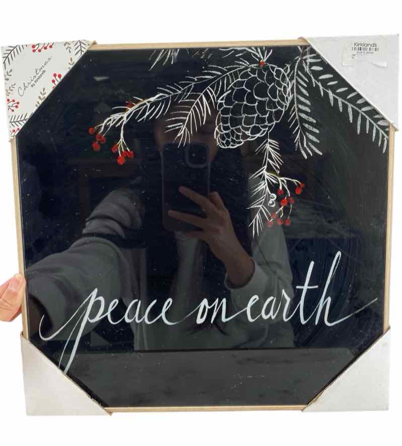 Kirkland Black Peace on Earth Size 12x12 NEW Wall Decor