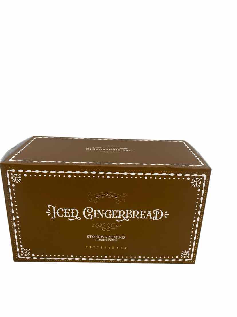 Pottery Barn Brown Gingerbread Size NEW Mug