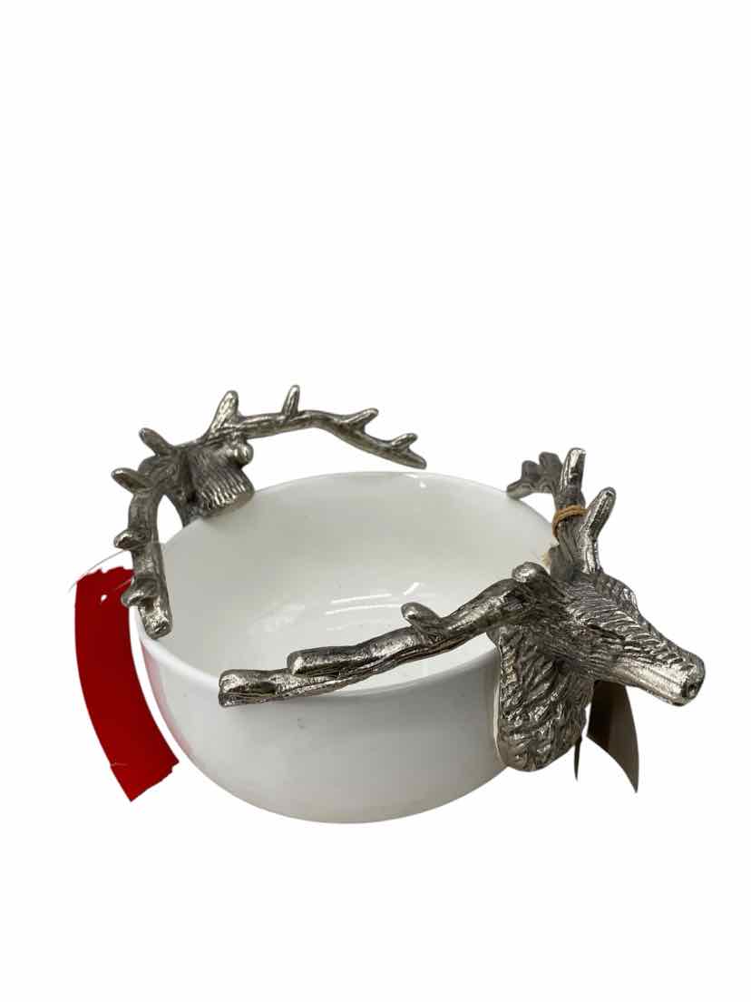 Objects D'art White Stag Handles NEW Bowl