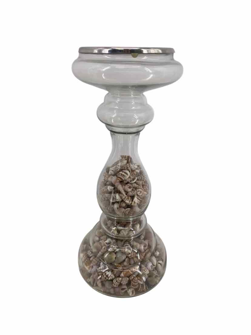 Clear Seashell Candle Holder