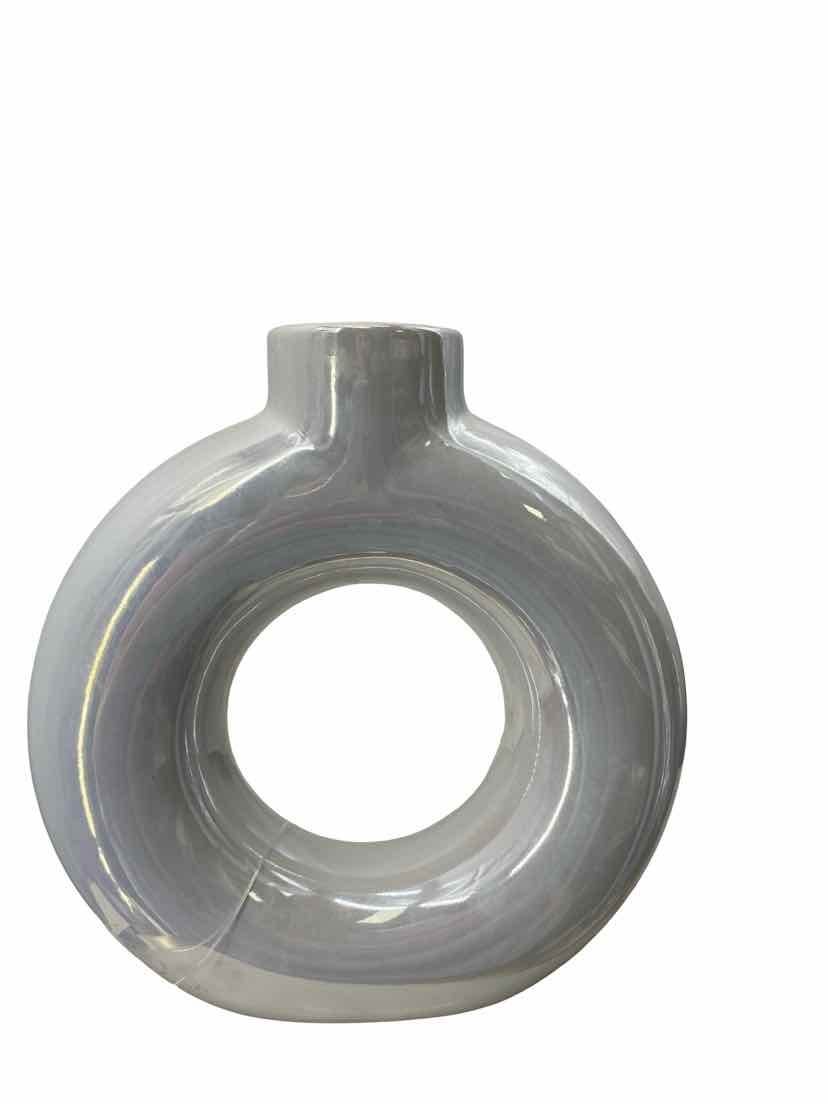 White Circle Vase