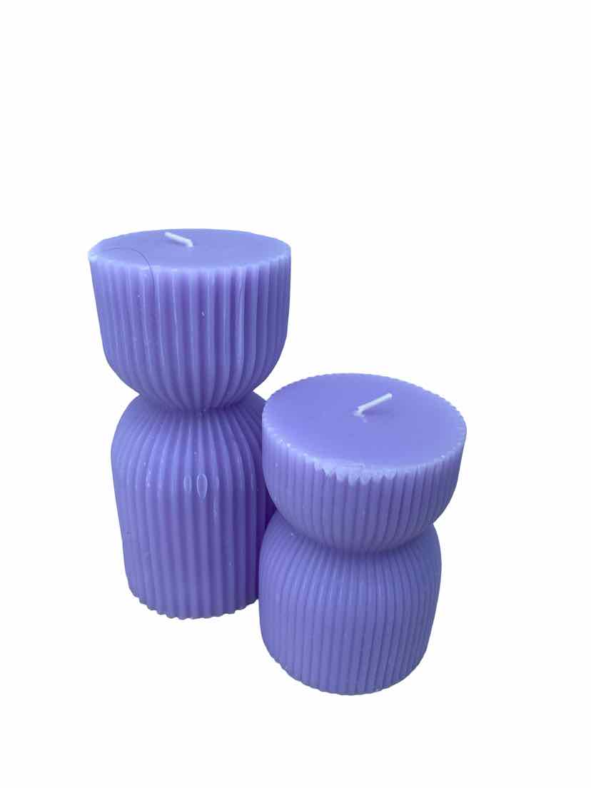 Ashland Purple Set of 2 Candle Set