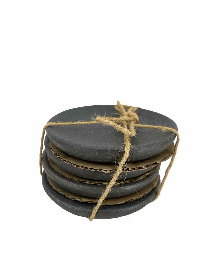 Crate & Barrel Gray 4 Pc Set NEW Coasters