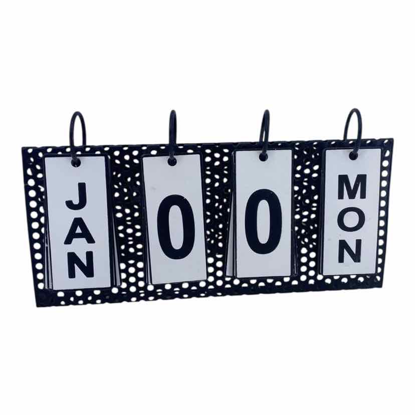 Black Calendar Size Home Decor