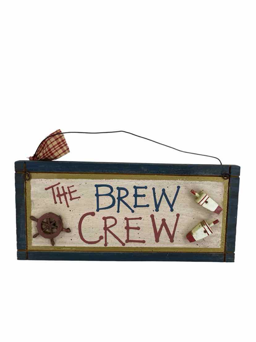 Wooden Brew Crew Size 12 x 5.5 Sign