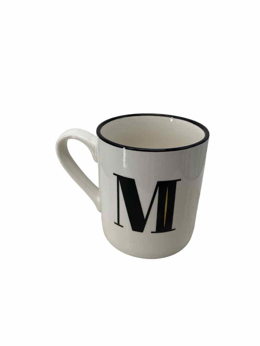 Williams Sonoma White M Initial Mug