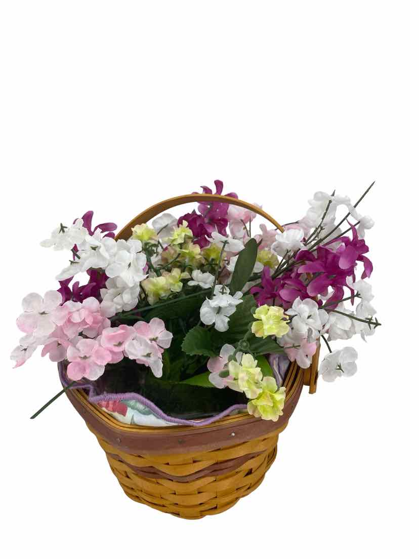 Longaberger Bronze w/ Flowers Basket