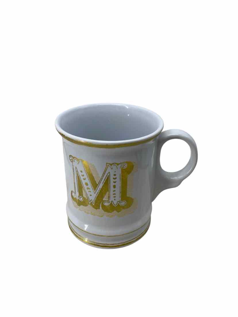 Threshold White M Initial Mug