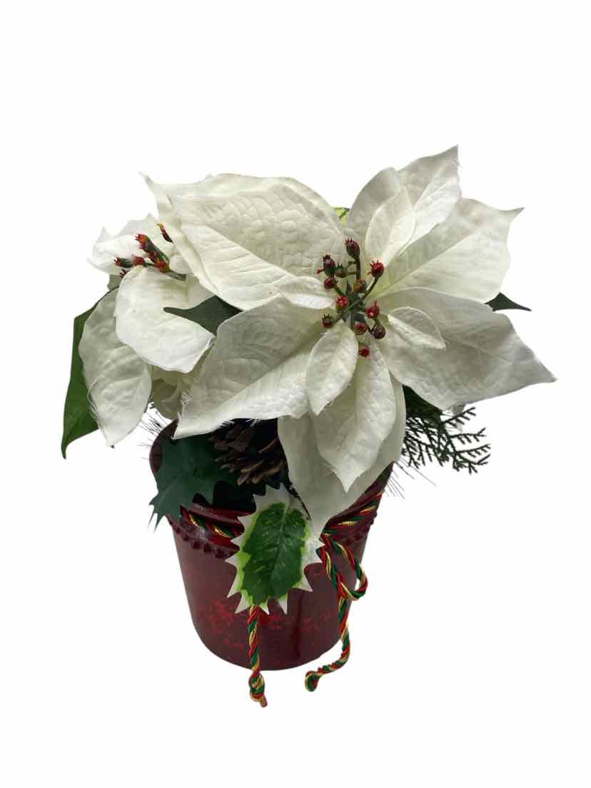 Red Christmas Flower Decor