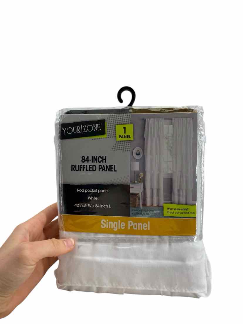 Your Zone White 1 Panel NEW Curtains
