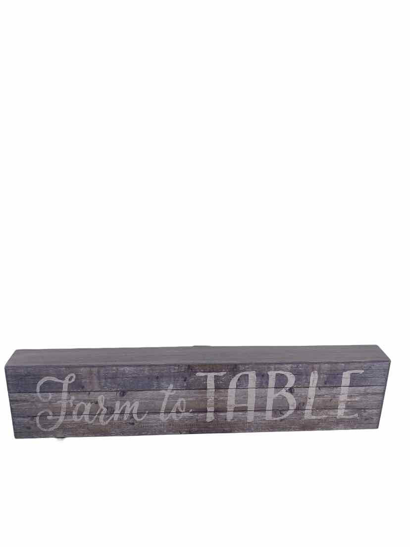 Farm to Table Gray Sign