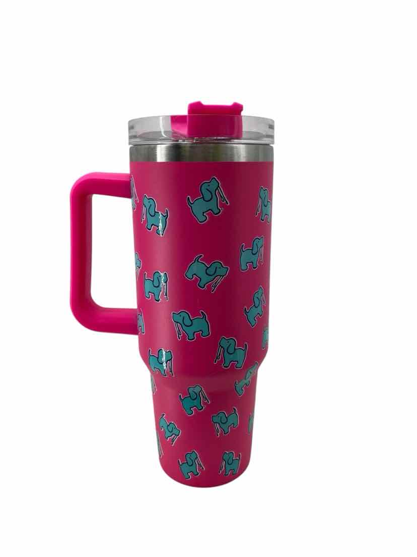 Puppie Love Pink No Straw Tumbler