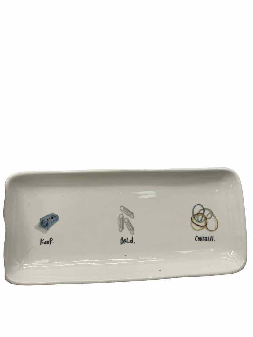 Rae Dunn White Keep Hold Contain Tray