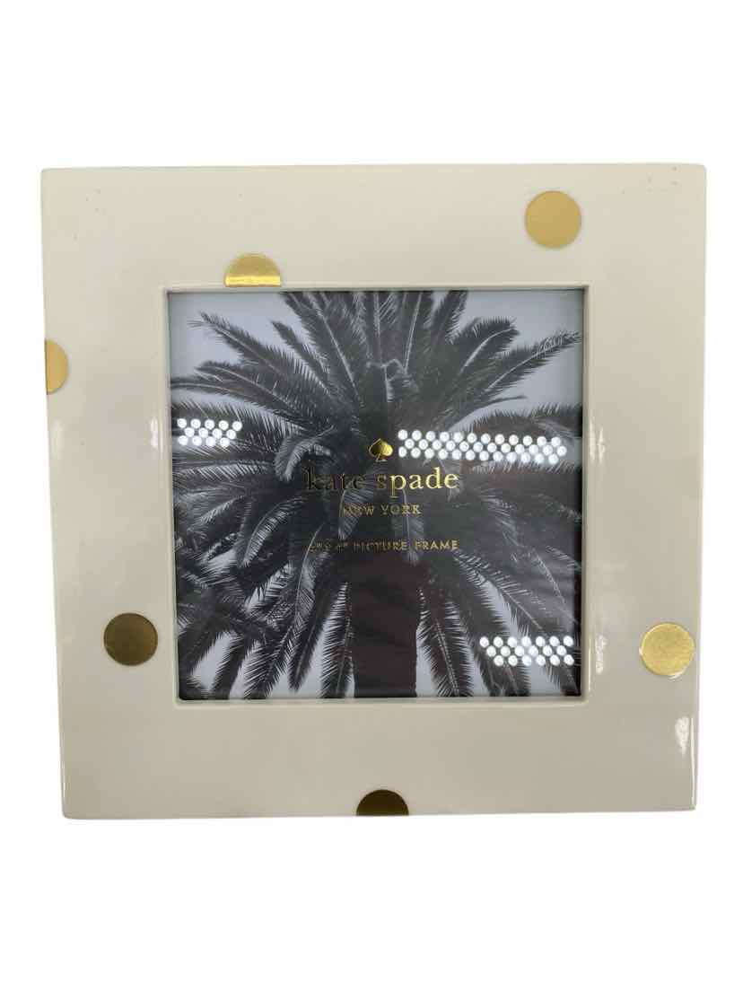 Kate Spade Cream Gold Dot NEW Picture Frame