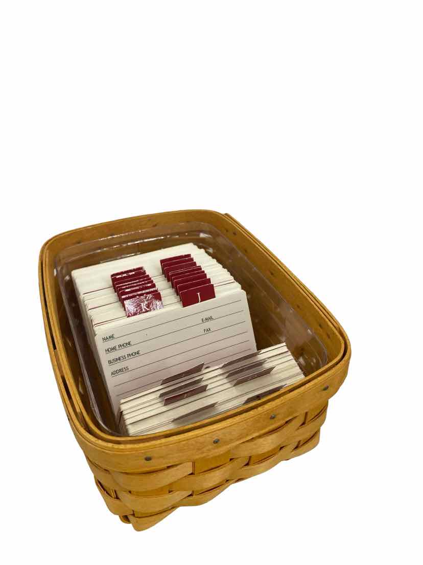 Longaberger Tan Address Book Basket