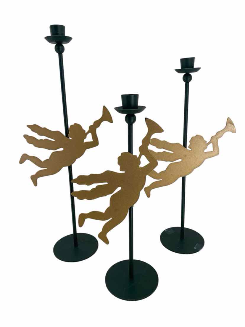 Green Set of 3 Candle Holder