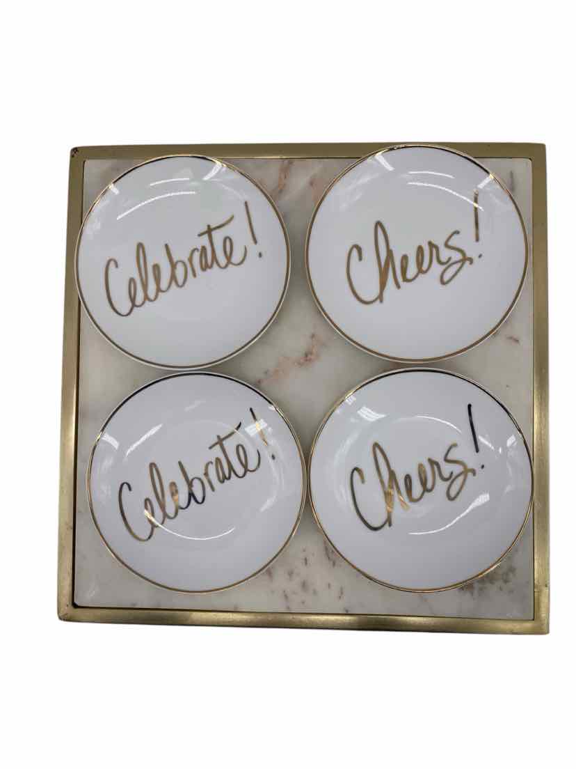 Prima Design White & Gold Plate Set