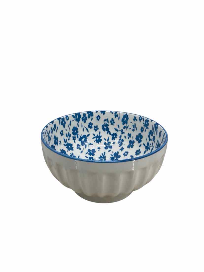 White Blue Flower Bowl