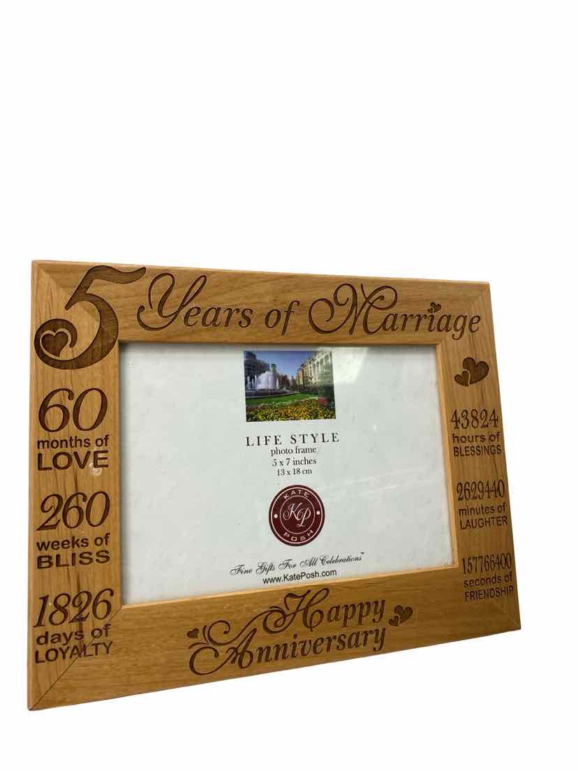 Kate Posh Wooden Happy Anniversary Picture Frame