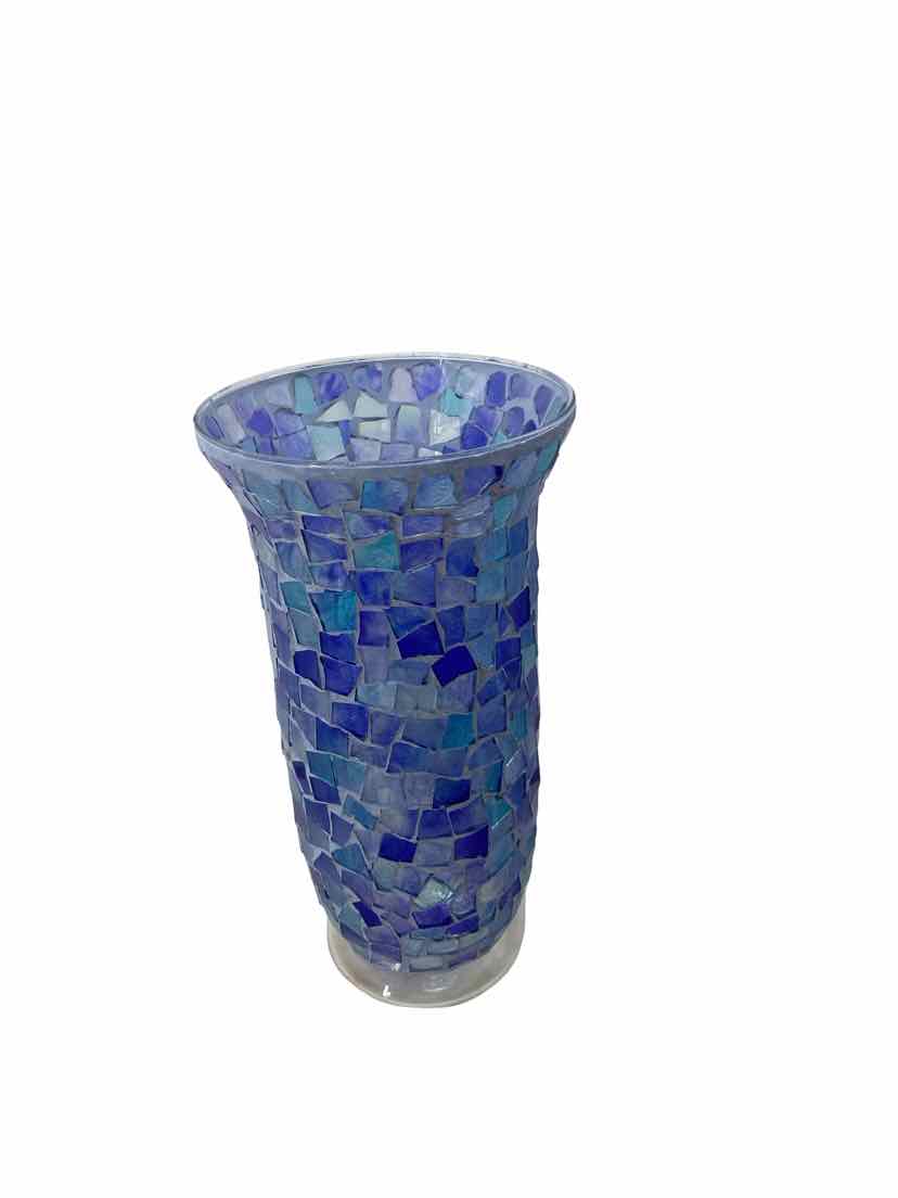 No Brand Blue Mosaic Vase
